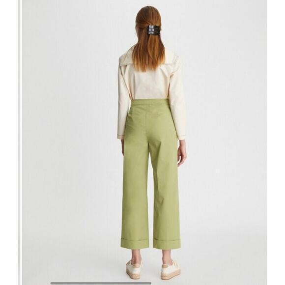 Tory Burch‎ Sailor Pants Wide Leg Green Size 2 - Picture 2 of 12